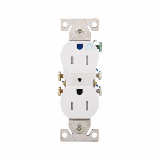 Cooper Wiring Device Arrow/Eagle - CWD TWR270GY RECP TR WR DUPLEX 15A 125V 2P3W STR GY