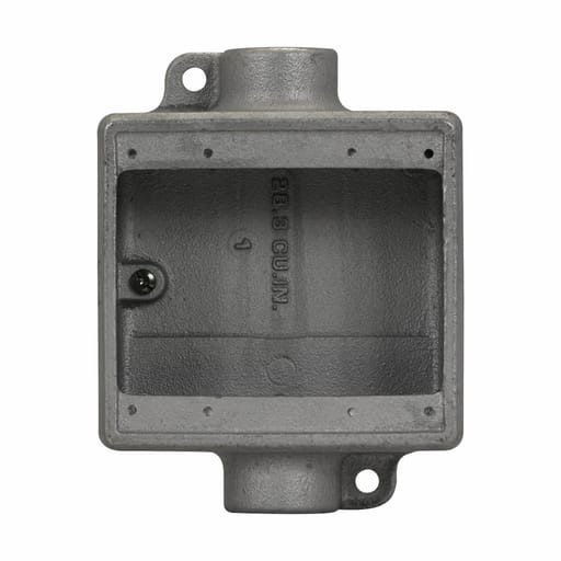 Crouse-Hinds - Crouse-Hinds FSC32 (2) 1" Hubs, 2-Gang Shallow Device Box