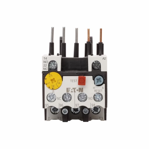Cutler-Hammer / Eaton - Eaton Electrical XTOB2P4BC1 600 VAC 1.6 to 2.4 Amp 1NO 1NC Contactor Mount Screw Terminal Bi-Metallic Overload Relay