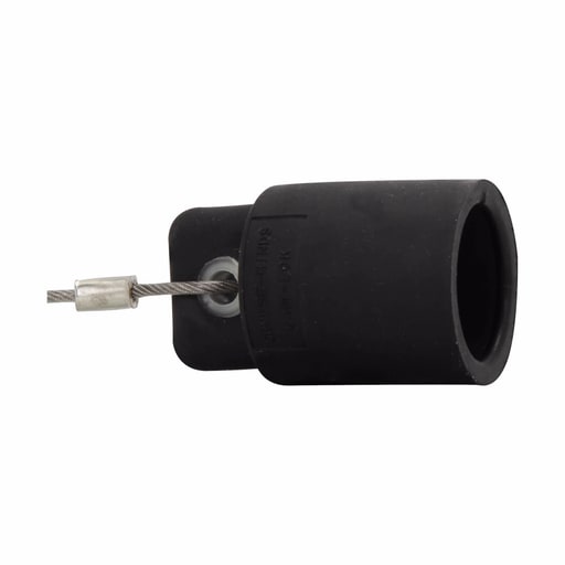 Crouse-Hinds - Crouse-Hinds Series A100602-17 Black Thermoplastic Elastomer Connector Female Cap with Lanyard