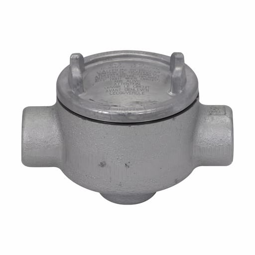 Crouse-Hinds - Crouse-Hinds GUAD26 3/4" Hub 3" Cover Opening Cast Iron Conduit Outlet Box with Cover