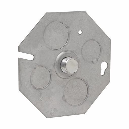 Crouse-Hinds - Crouse-Hinds TP650 Concrete Box Plate, 3/8" Stud, w/ Knockouts, Steel
