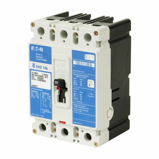 Cutler-Hammer / Eaton - Eaton Electrical EHD3020 Series C F Frame Molded Case Circuit Breaker