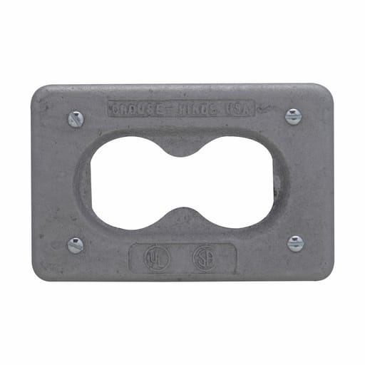 Crouse-Hinds - Crouse-Hinds DS23G Device Box Duplex Receptacle Cover, Iron Alloy