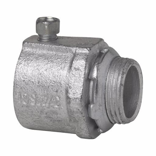 Crouse-Hinds - Crouse-Hinds 155P 2" Rigid Non-Insulated Set Screw Straight Conduit Connector, Malleable Iron