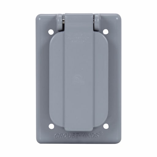 Crouse-Hinds - Crouse-Hinds WLGF-FSV Die-Cast Copper Free Aluminum Vertical Mount Spring Door Device Box Cover w/ Gasket