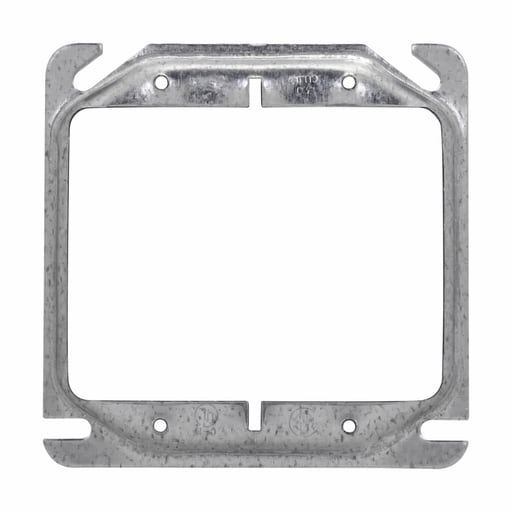 Crouse-Hinds - Crouse-Hinds TP499 5/8" Raised Steel 2-Device Square Outlet Box Mud Ring