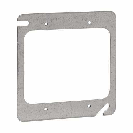 Crouse-Hinds - Crouse-Hinds TP494 Steel 2-Device 4" Square Outlet Box Flat Mud Ring