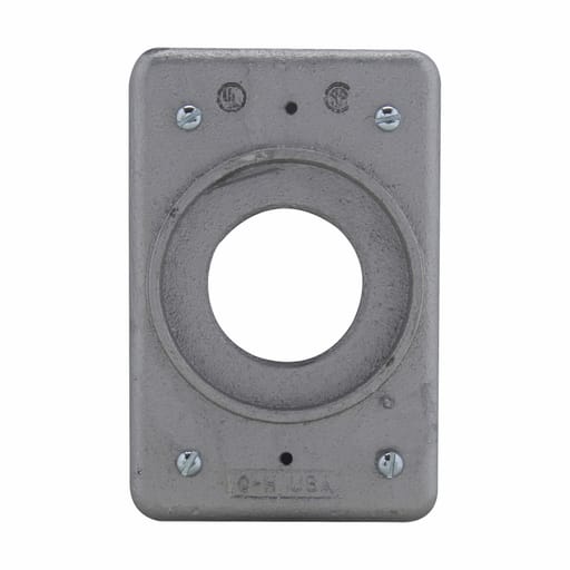 Crouse-Hinds - Crouse-Hinds DS21G 1-Gang Iron Alloy Surface/Flush Mount Device Box Cover