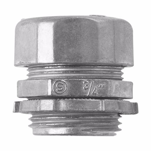 Crouse-Hinds - Crouse-Hinds Series 1652DC 15/Pack 1 Inch Die-Cast Zinc Insulated Compression Straight EMT Connector