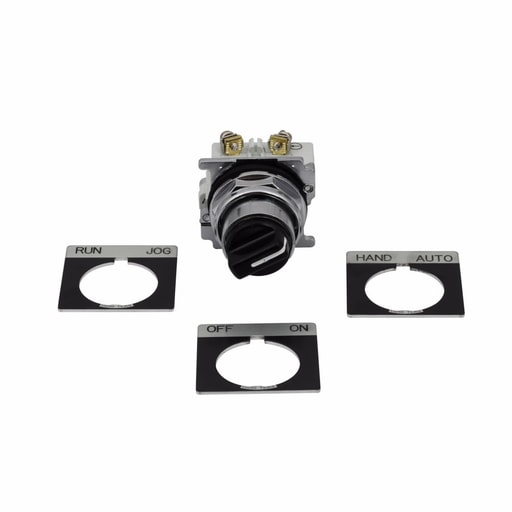 Cutler-Hammer / Eaton - Eaton Electrical 10250T20KB-POP 600 VAC 1NO 1NC 30.5 mm 2-Position Black IP65 Knob Non-Illuminated Selector Switch