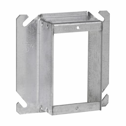 Crouse-Hinds - Crouse-Hinds TP530 4" 2" Raised Steel 1-Device Square Box Tile Wall Cover