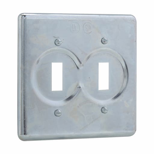 Crouse-Hinds - Crouse-Hinds S322 2-Gang Sheet Steel Duplex Surface Mount Device Box Cover