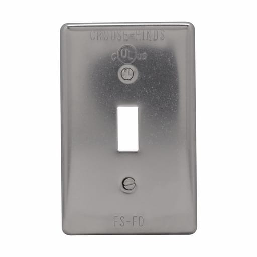 Crouse-Hinds - Crouse-Hinds Series DS7000SF Stainless Steel Conduit Device Box Switch Formed Cover