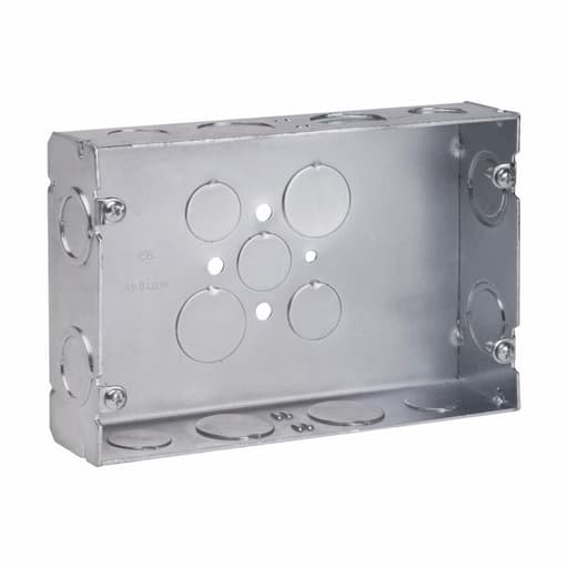 Crouse-Hinds - Crouse-Hinds Series TP629 6-13/16 x 1-5/8 x 4-1/2 Inch Steel 2-Gang Switch Box