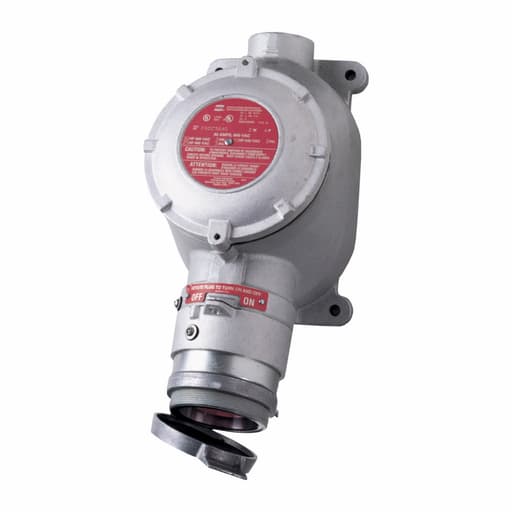 Crouse-Hinds - Crouse-Hinds Series FSQC3430 30 Amp 120/240/480/600 VAC 4-Pole 3-Wire Spring Door Interlocked Receptacle with Switch