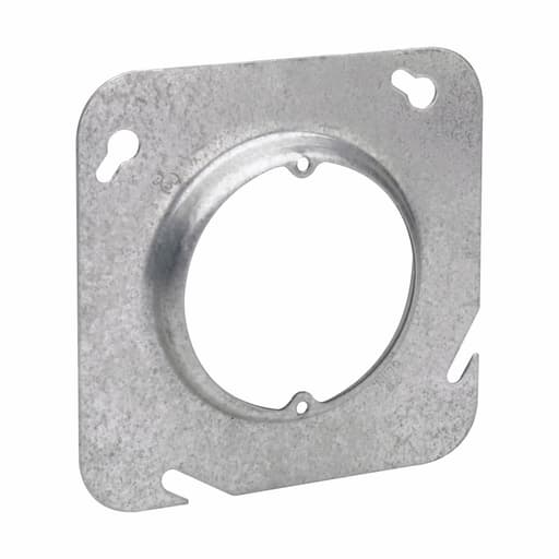 Crouse-Hinds - Crouse-Hinds TP575 4-11/16" Square Box Cover, 1-1/4" Raised w/Ears 2-3/4", 9.0cu.in, Steel