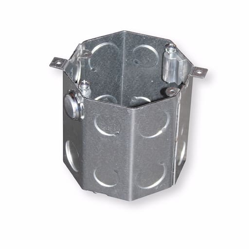 Crouse-Hinds - Crouse-Hinds TP643 4" Octagon Concrete Box, 4" Deep, 1/2" & 3/4" KOs, Steel