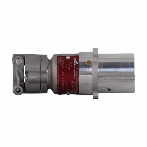 Crouse-Hinds - Crouse-Hinds Series CPH7713 480 Volt 7 Amp 3-Pole 2-Wire Receptacle Plug with Cable Grip and Bushing