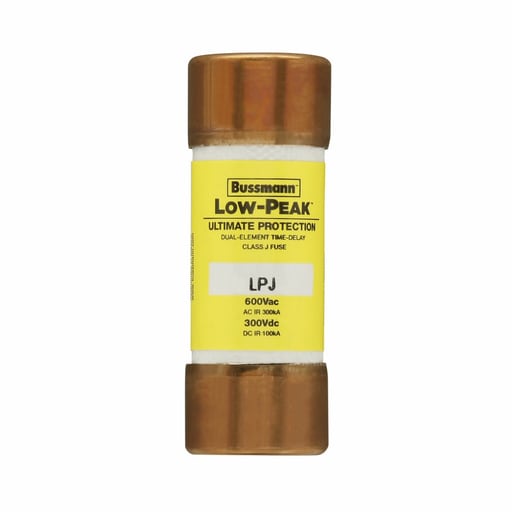 Bussmann Mfg. - Bussmann LPJ-4SP 4amp Dual-Element, Time-Delay Class J Fuse, 600Vac/300Vdc