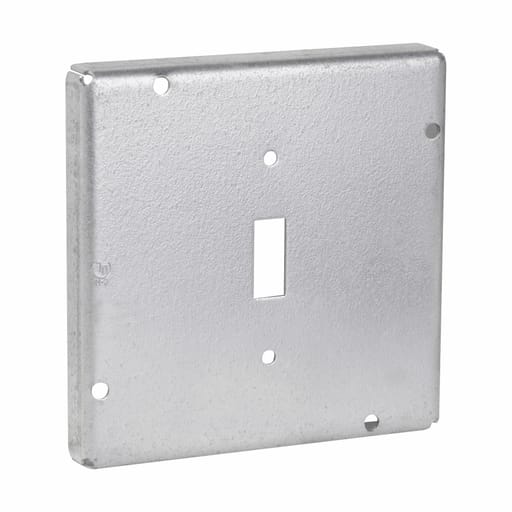 Crouse-Hinds - Crouse-Hinds TP720 4-11/16" Square Surface Cover, 1-Toggle Switch, 1/2" Raised, 9.0cu.in, Steel