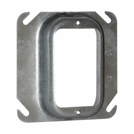 Crouse-Hinds - Crouse-Hinds TP490 1-1/4" Raised Steel 1-Device Square Outlet Box Mud Ring