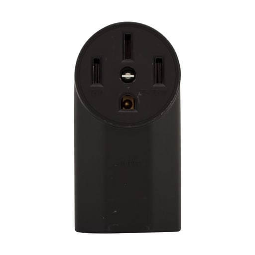 Cooper Wiring Device Arrow/Eagle - Eaton 1212 50A 125/250V Single Surface Receptacle, 3P4W - Black