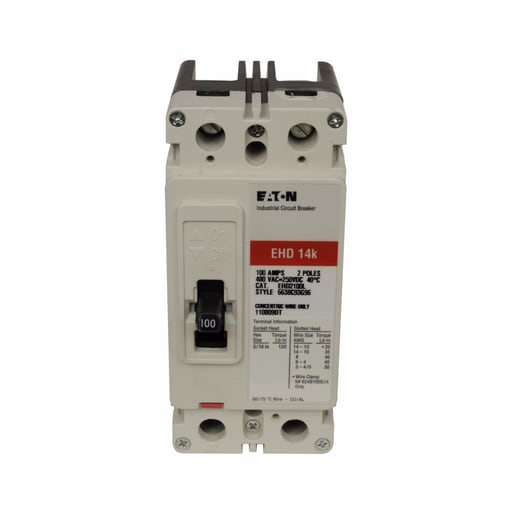 Cutler-Hammer / Eaton - Eaton Electrical EHD2050 Series C F Frame Molded Case Circuit Breaker