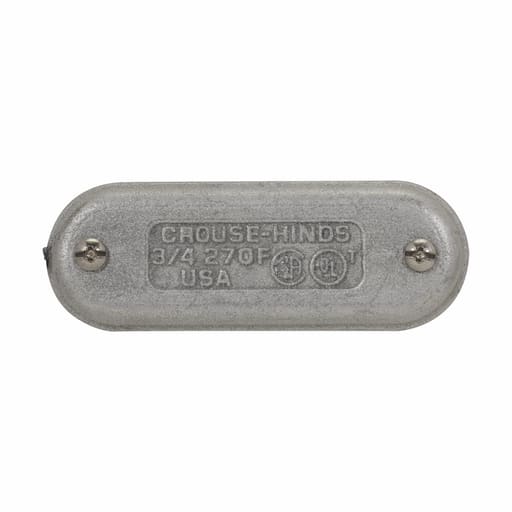 Crouse-Hinds - Crouse-Hinds 570F 1-1/2" Iron Alloy Blank Conduit Body Cover, Form-7
