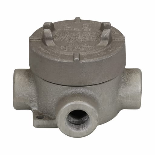 Crouse-Hinds - Crouse-Hinds EAJX26 3/4" Hub Iron Alloy Type X Round Conduit Outlet Box with Cover