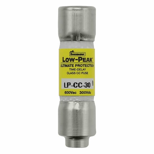Bussmann Mfg. - Bussmann LP-CC-30 30amp Low-Peak™ Time-Delay, Current-Limiting, Class-CC Fuse, Rejection-Type, 600Vac/300Vdc