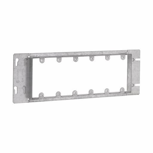 Crouse-Hinds - Crouse-Hinds Series TP667 14-1/4 Inch 13/16 Inch Raised Steel 6-Gang Box Cover