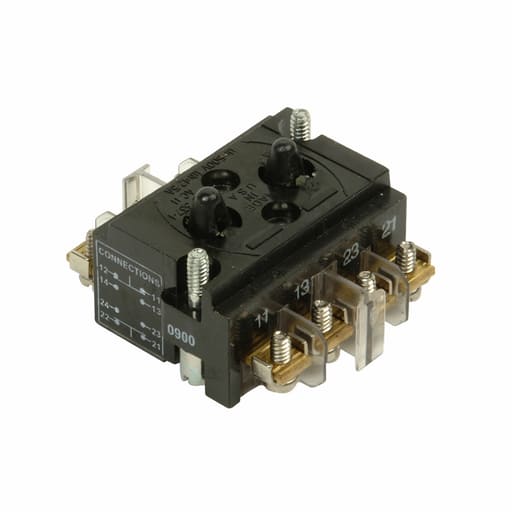 Cutler-Hammer / Eaton - Eaton Electrical 10250T44 30.5 mm 600 VAC 10 Amp 2NO 2NC Pressure Terminal Silver Standard Push Button Contact Block
