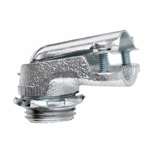 Crouse-Hinds - Crouse-Hinds 747 4" Malleable Iron Non-Insulated Clamp Type 90 Degrees FMC Connector