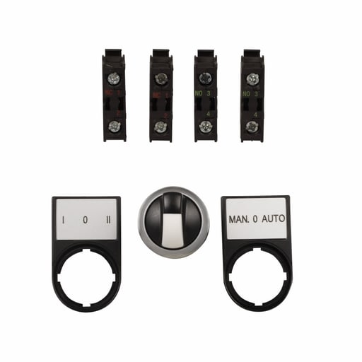 Cutler-Hammer / Eaton - Eaton Electrical M22-WK3-K22-P 22.5 mm 1NO 1NC 3-Position Momentary Selector Switch