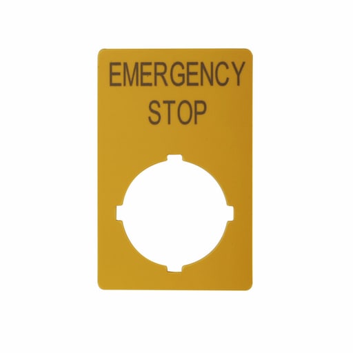 Cutler-Hammer / Eaton - ETN M22-XZK-GB99 E-STOP LEGEND PLAT