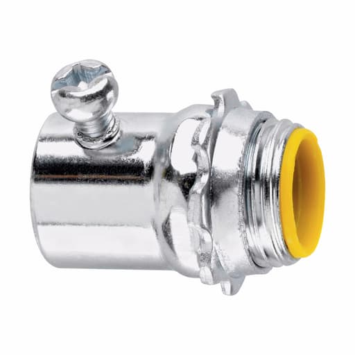 Crouse-Hinds - Crouse-Hinds 1450 1/2" EMT Insulated Set Screw Connector, Steel