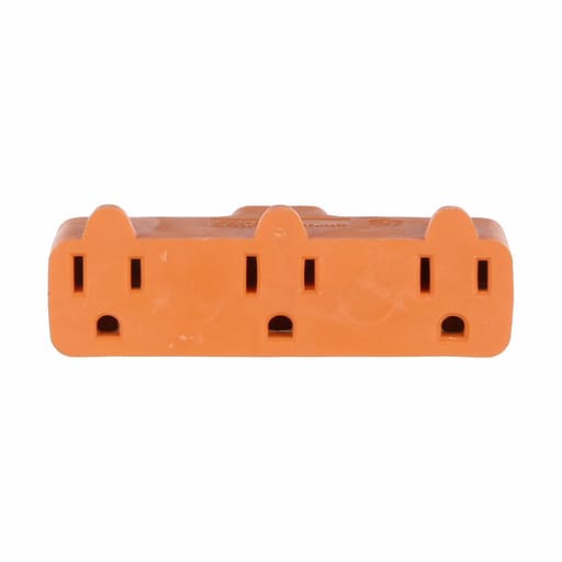 Cooper Wiring Device Arrow/Eagle - CWD 4402RN-BOX TAP 3OUTLET GRD HVY DUTY 15A125V 2P3W OR