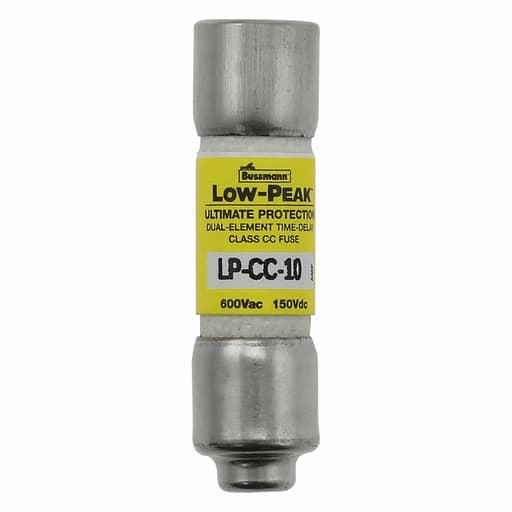 Bussmann Mfg. - Bussmann LP-CC-10 10amp Low-Peak™ Time-Delay, Current-Limiting, Class-CC Fuse, Rejection-Type, 600Vac/300Vdc