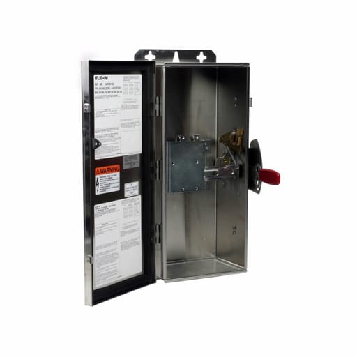 Cutler-Hammer / Eaton - Cutler-Hammer WFDN100 NEMA 4/4X, 5 circuit breaker enclosure, Stainless steel, Series C, NEMA 4/4X and 5, EHD, FD, FDB, HFD, 15-100 A, Surface