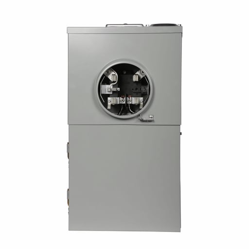 Cutler-Hammer / Eaton - Cutler-Hammer MBP200BTSD resi meter breaker, Meter mains, 200A, C, Al, NEMA 3R, Bottom and top, #6-350 kcm#6-350 kcmProvisions, Surface mounting, Five-jaw, 1, Single-phase, Ringless, 120/240 Vac, Horn b
