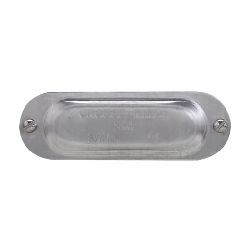 Crouse-Hinds - Crouse-Hinds 490 1-1/4" Aluminum Blank Conduit Body Cover, Mark-9