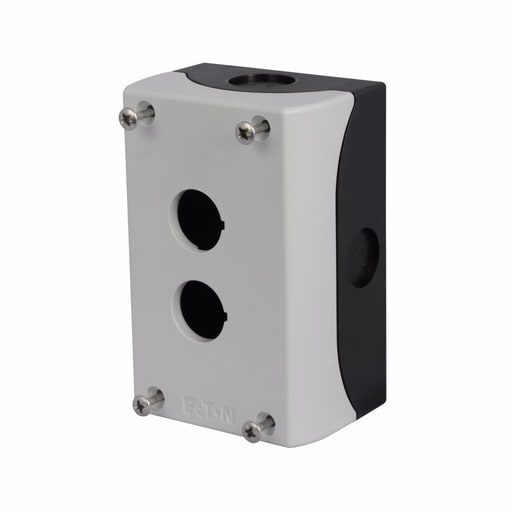 Cutler-Hammer / Eaton - Cutler-Hammer M22-I2-PG M22 Two-element Surface Mounting Enclosure for M22 Modular Pushbuttons, 22.5 mm, Non-illuminated, IP67, IP69K, NEMA 4X, 13, Base: Black, Enclosure: White