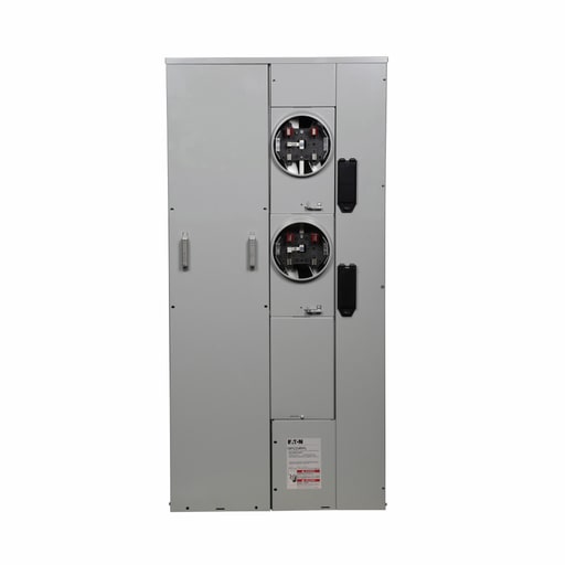 Cutler-Hammer / Eaton - Eaton Electrical 1MP2204RRL 120/240 VAC 400 Amp 1-Phase 3-Wire 2-Socket Aluminum Ringless Meter Pack