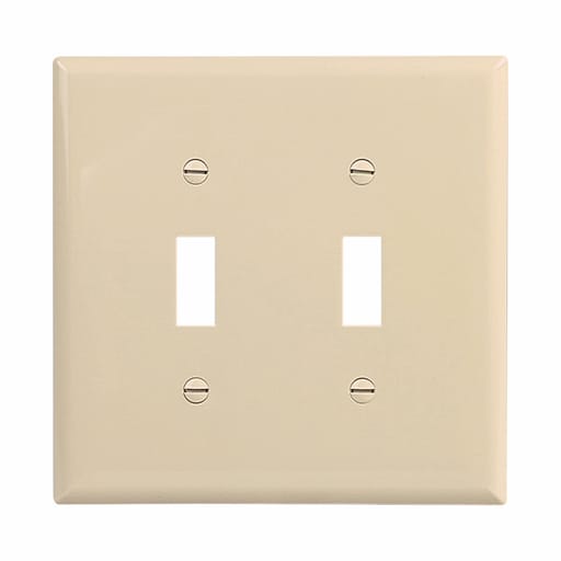 Cooper Wiring Device Arrow/Eagle - CWD PJ2V WALLPLATE 2G TOGGLE POLY MID IV