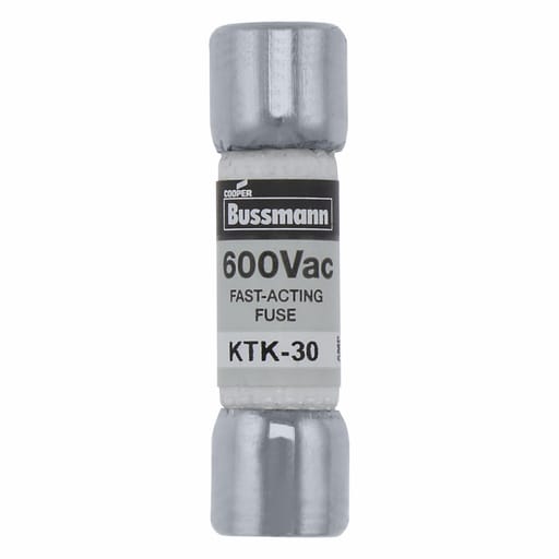 Bussmann Mfg. - Bussmann KTK-7 600v 7amp LIMITRON™ Fast-Acting Supplemental Fuse, Non-Indicating, 100kAIC @ 600Vac, 13/32" x 1-1/2"