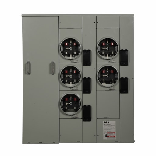 Cutler-Hammer / Eaton - Eaton Electrical 1MP5126RRL 120/240 VAC 600 Amp 1-Phase 3-Wire 5-Socket Aluminum Ringless Meter Pack