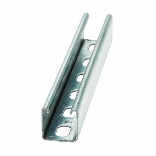 B-Line Systems - B-Line B22SH-120GLV 1-5/8"W x 1-5/8"H Channel, 9/16" x 11/8" Slotted on 2" Centers, 12ga, 10ft Length, Pre-Galvanized
