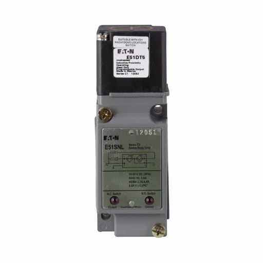 Cutler-Hammer / Eaton - Eaton Electrical E51DT5 0.94 Inch 20 to 264 VAC/VDC IP67 Unshielded Inductive Proximity Sensor Head