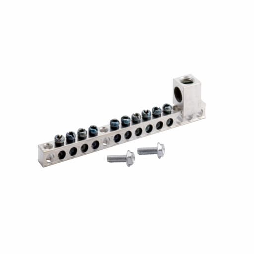 Cutler-Hammer / Eaton - Eaton Electrical GBK1020 5.34 Inch 14 to 10 AWG/14 to 4 AWG Aluminum/Copper 10-Terminal Load Center Ground Bar Kit